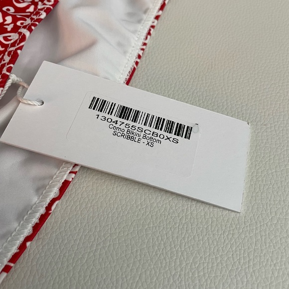 NWT Reformation Como scribble red bikini bottoms - Picture 7 of 9